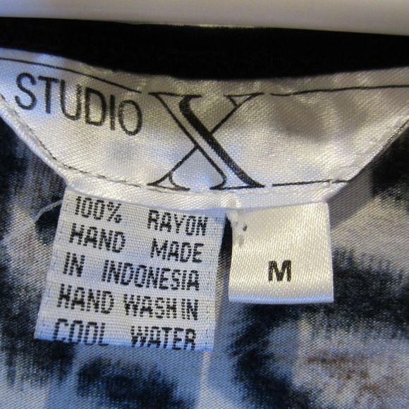 Studio X womens hand made beaded leopard animal print top-Sz M - Picture 7 of 7